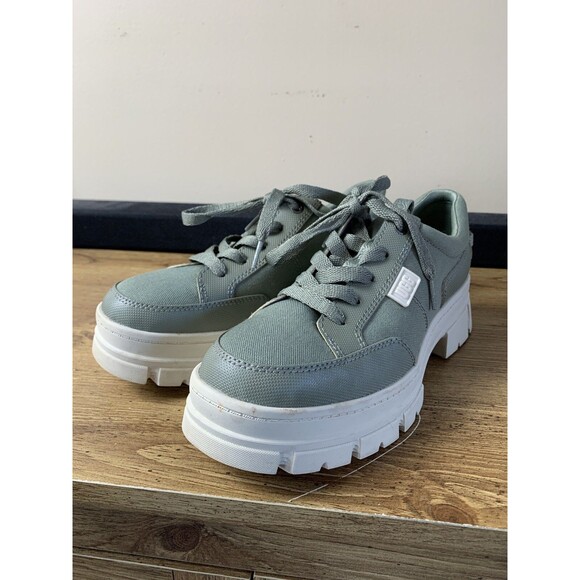 UGG Ashton Hybrid Platform Y2K Sneaker Shoe Combat Lug Chunky Moss Green SZ 8.5 - Picture 1 of 10